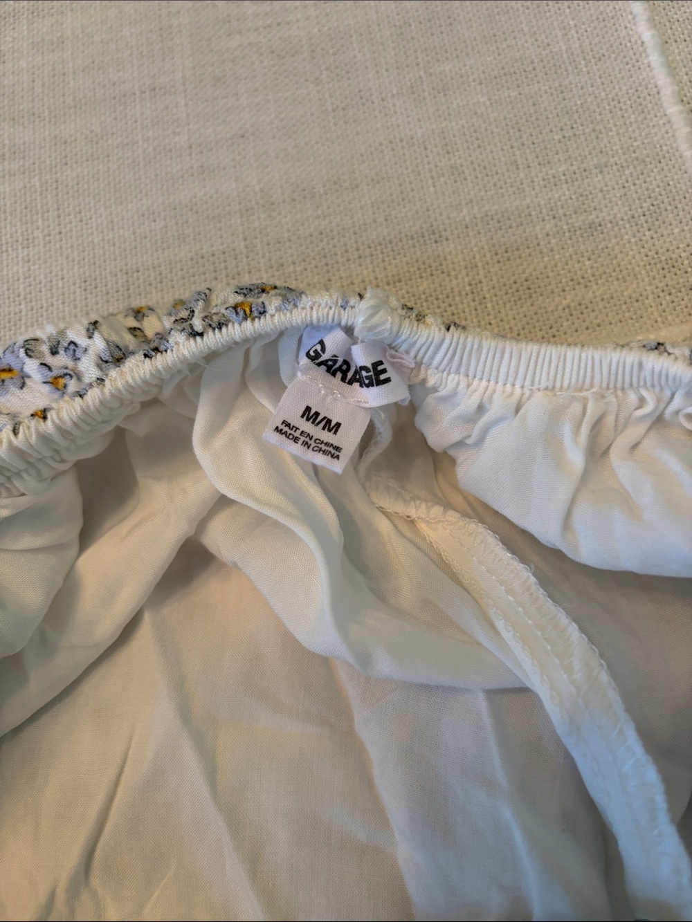 Floral Ruffle Tie-Front Sundress in Cream and Blue romper - Picture 4 of 4